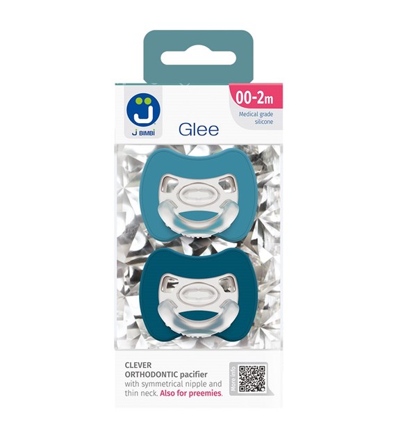 2-pack Sprytny smoczek ortodontyczny Glee 0-2m marine-blue