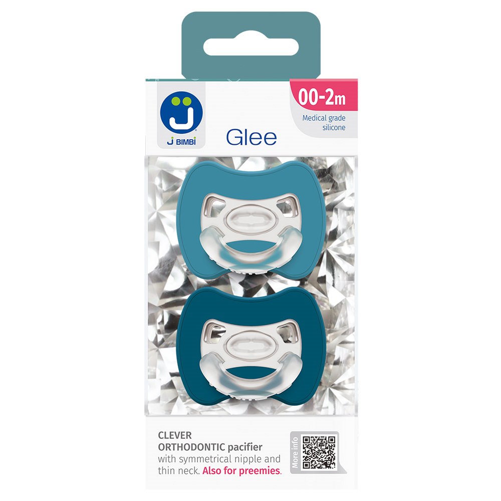 2-pack Sprytny smoczek ortodontyczny Glee 0-2m marine-blue