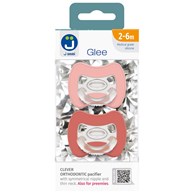 2-pack Sprytny smoczek ortodontyczny Glee 2-6m rose-brick