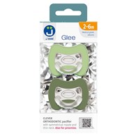2-pack Sprytny smoczek ortodontyczny Glee 2-6m sage-green