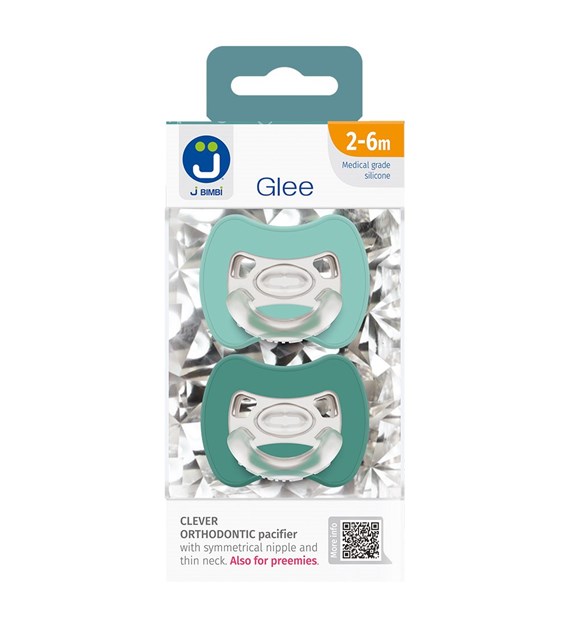 2-pack Sprytny smoczek ortodontyczny Glee 2-6m mint-turquoise