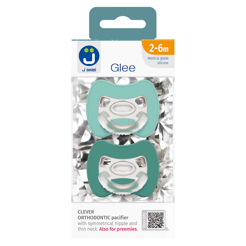 2-pack Sprytny smoczek ortodontyczny Glee 2-6m mint-turquoise