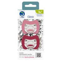 2-pack Sprytny smoczek ortodontyczny Glee 6m+ old rose-red