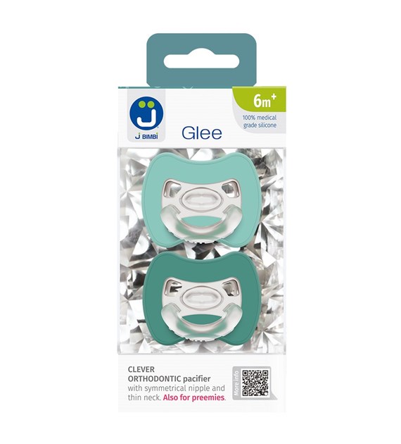 2-pack Sprytny smoczek ortodontyczny Glee 6m+ mint-turquoise
