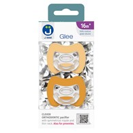 2-pack Sprytny smoczek ortodontyczny Glee 16m+ beige-mustard