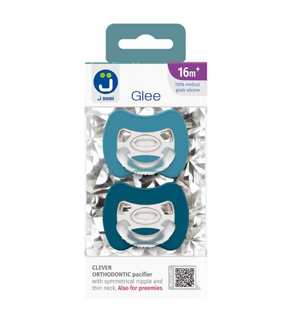 2-pack Sprytny smoczek ortodontyczny Glee 16m+ marine-blue