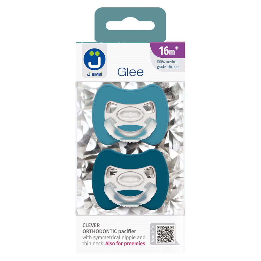 2-pack Sprytny smoczek ortodontyczny Glee 16m+ marine-blue