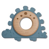 Gryzak Bite&Play ring wooden and silicone 3m+ dinosaur