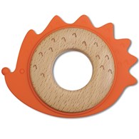 Gryzak Bite&Play ring wooden and silicone 3m+ hedgehog