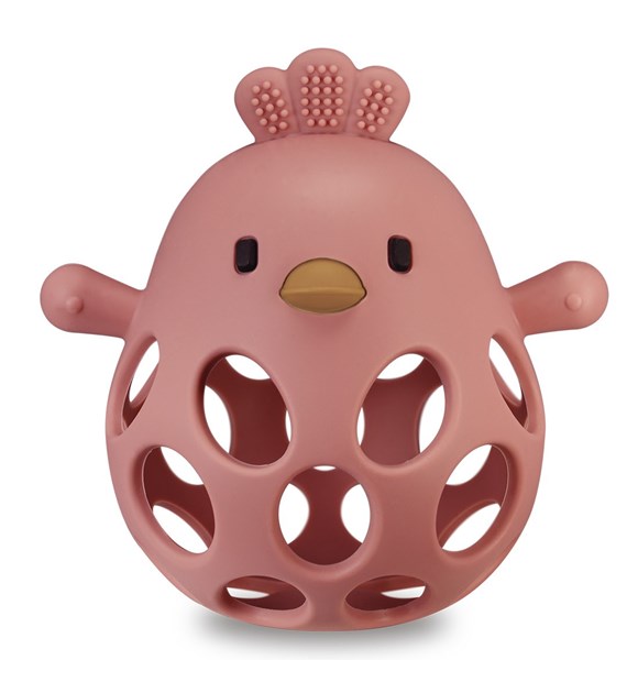 Gryzak Bite&Play chicken gum massager 6m+ strawberry
