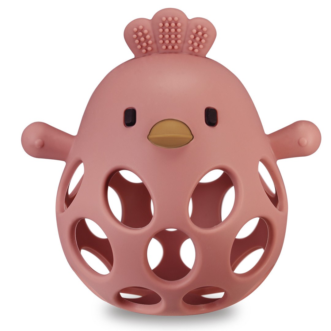 Gryzak Bite&Play chicken gum massager 6m+ strawberry