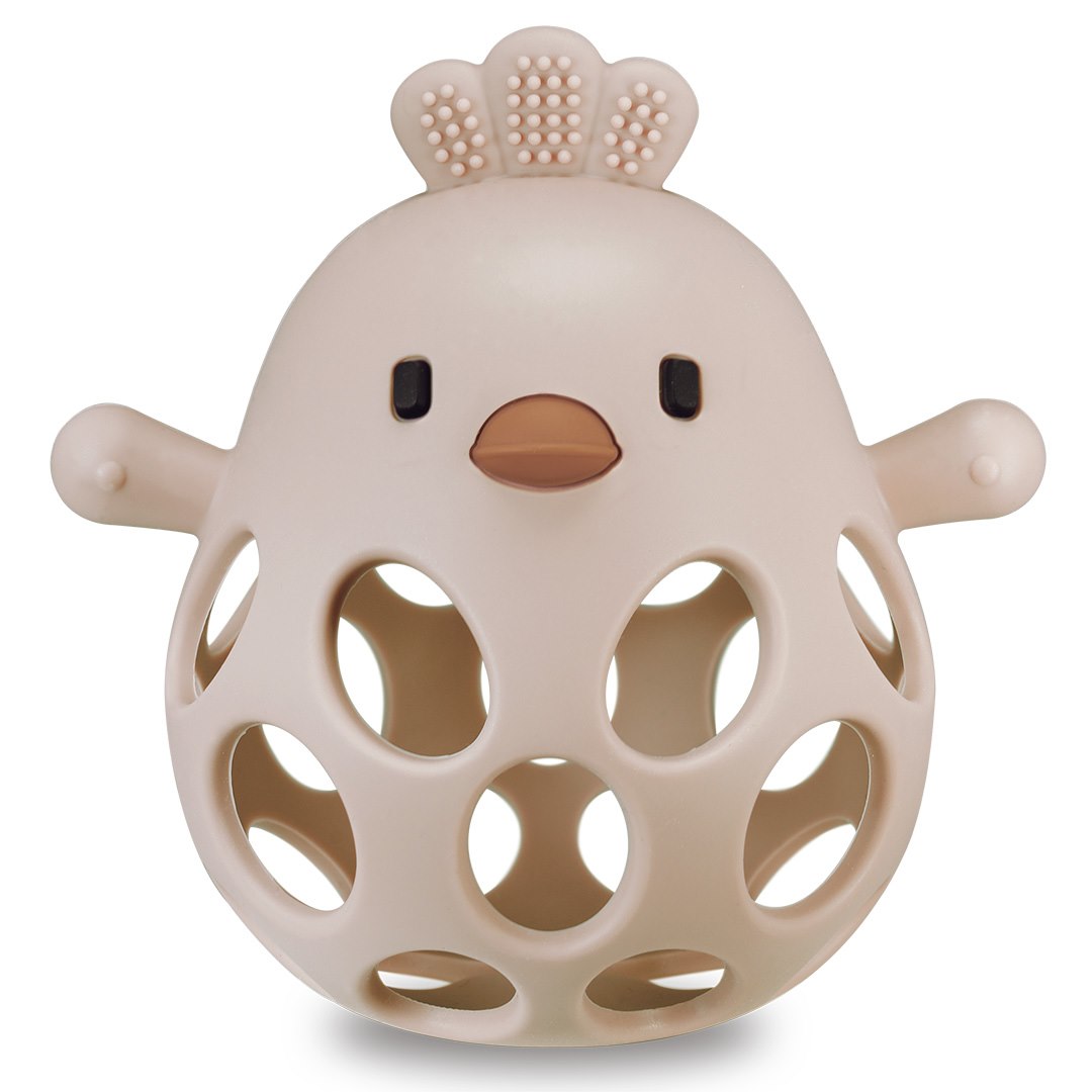Gryzak Bite&Play chicken gum massager 6m+ choco white
